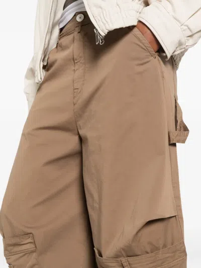 High Patch-pocket Trousers In Brown