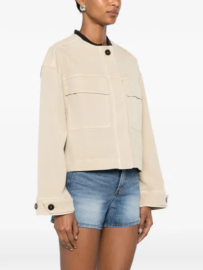 BUTTON-UP FLAP-POCKET JACKET