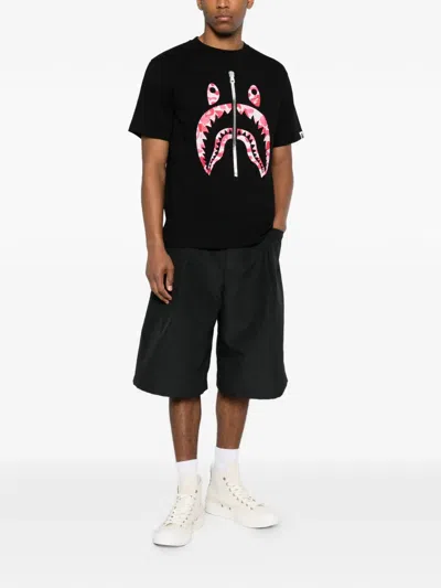 A Bathing Ape Printed T-shirt In Black