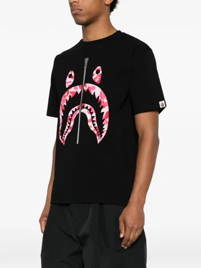 A Bathing Ape Printed T-shirt In Black