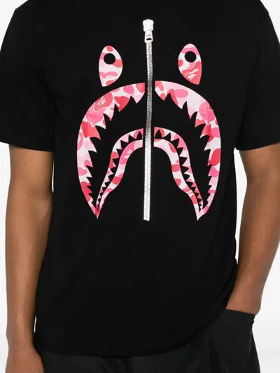 A Bathing Ape Printed T-shirt In Black