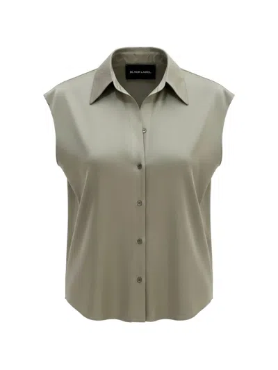 Black Label Sleeveless Button-up Blouse In Multi