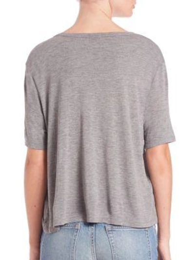 Shop Alexander Wang T Classic Cropped Tee In Heather Grey