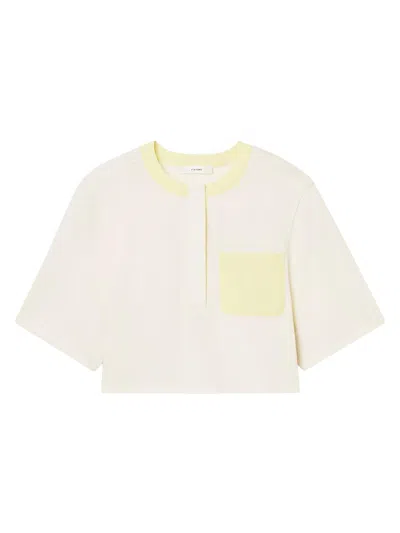 Frame The Bodega Tee Lemon Multi In Neutral