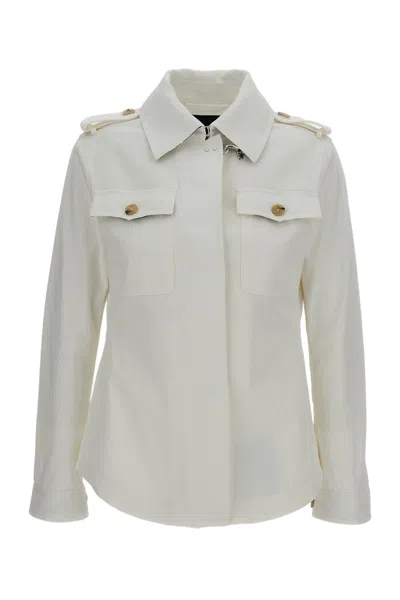 Fay White Collared Jacket In Multi