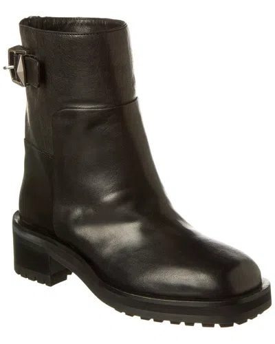 Jimmy Choo Brooklyn Ab 50 Leather Boots With Adjustable Strap In Black