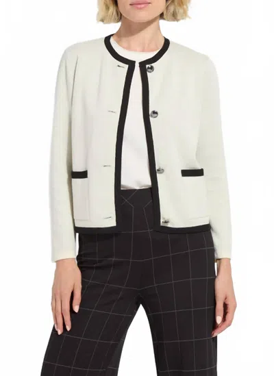Lyssé Amal Sweater Jacket In Chalk In White