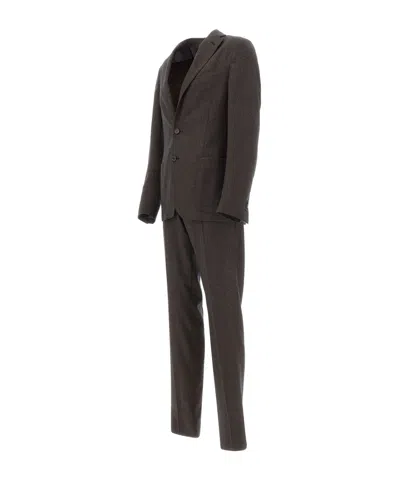 Corneliani Two-button Wool Suit In Brown