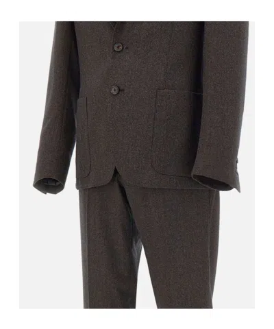 Corneliani Two-button Wool Suit In Brown