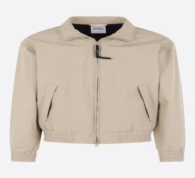 Aspesi Elasticated-trim Jacket In Neutral