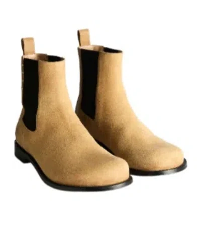 Jw Anderson Beige Solid Chelsea Boots In Gold