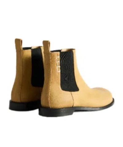 Jw Anderson Beige Solid Chelsea Boots In Gold