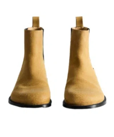 Jw Anderson Beige Solid Chelsea Boots In Gold