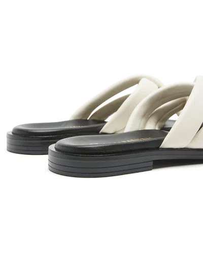 La Canadienne Fox Leather Sandal In White
