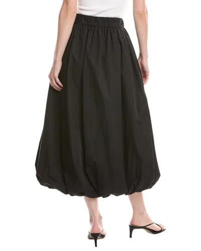 Kenneth Cole Poplin Pull On Bubble Maxi Skirt In Black