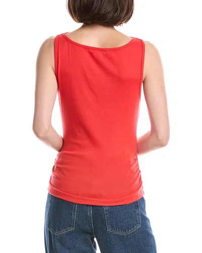Michael Stars Coco Ruched Top In Red