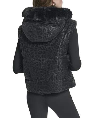 Dkny Leopard Tech Vest In Multi