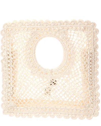 Jacquemus Spiaggia Small Raffia Square Tote In Pattern