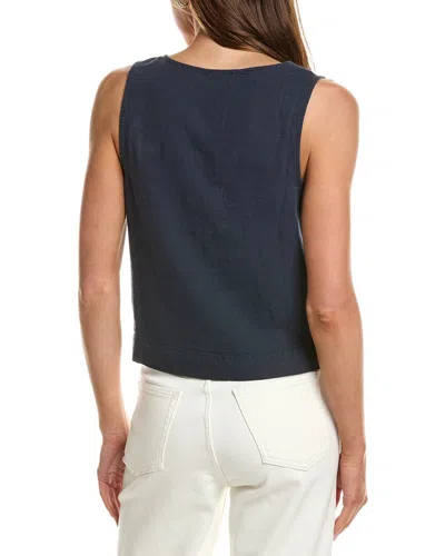 Splendid Adele Linen Blend Vest In Blue