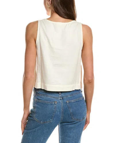Splendid Valerie Square Neck Crop Tank In White