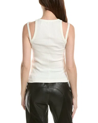 Helmut Lang Double Strap Racerback Tank In Yellow