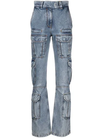 Givenchy Blue Bellows Pocket Jeans In Blue