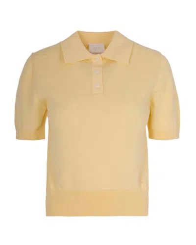 A.p.c. Yellow Solid Shirt Collar Polo In Multi