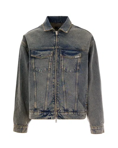 Represent Stylish Mini Coat For Men In Blue