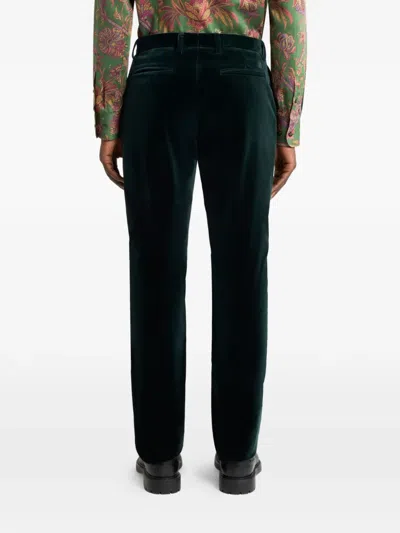 Etro Patterned-jacquard Slim-cut Jeans In Black