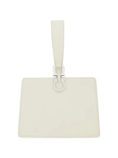Ferragamo Mini Clutch In White