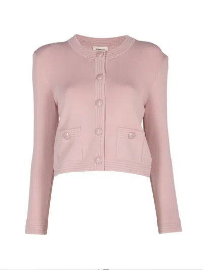 L'agence Patsy Cropped Cardigan In Pink