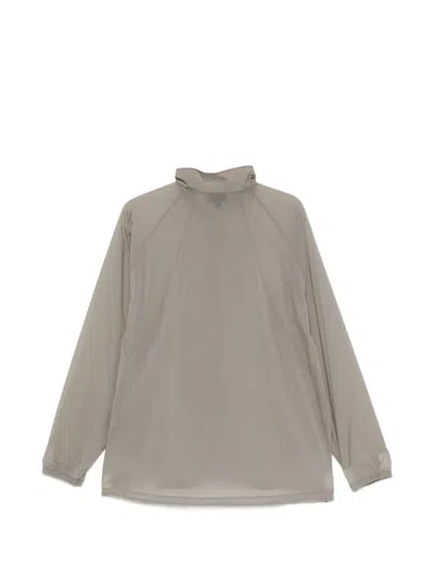 Goldwin Perforated-panel Zip-up Jacket In Gray