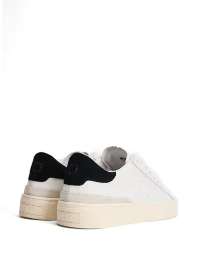 Date Perforated Leather Sneakers In Multi