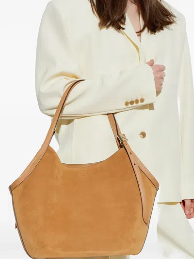 Kate Spade New York Deco Suede Tulip Tote Bag In Brown