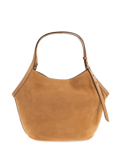 Kate Spade New York Deco Suede Tulip Tote Bag In Brown