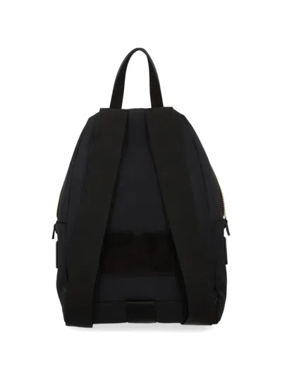Moschino Logo-lettering Front-pocket Backpack In Black