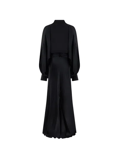 Les Filles D'eva Knotted Draped Dress In Multi
