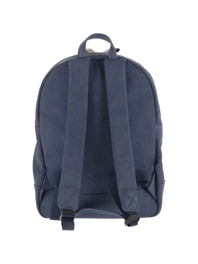Mc2 Saint Barth Embroidered-logo Canvas Backpack In Neutral