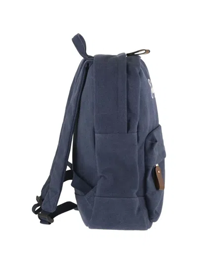 Mc2 Saint Barth Embroidered-logo Canvas Backpack In Neutral