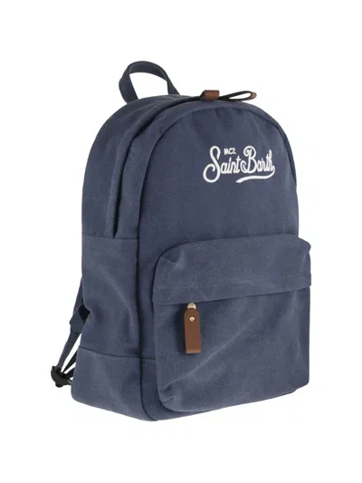 Mc2 Saint Barth Embroidered-logo Canvas Backpack In Neutral