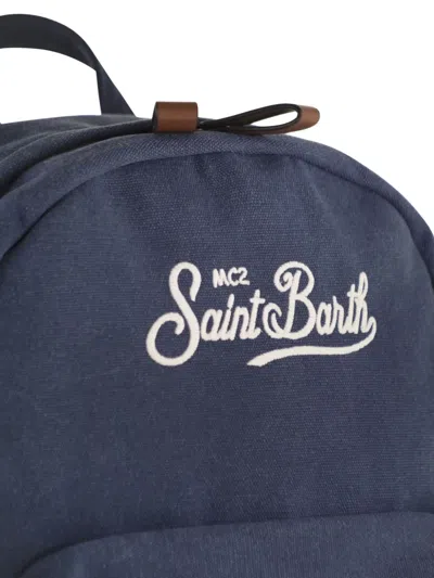 Mc2 Saint Barth Embroidered-logo Canvas Backpack In Neutral