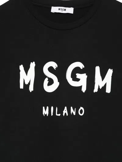 Msgm Logo-print T-shirt In Black