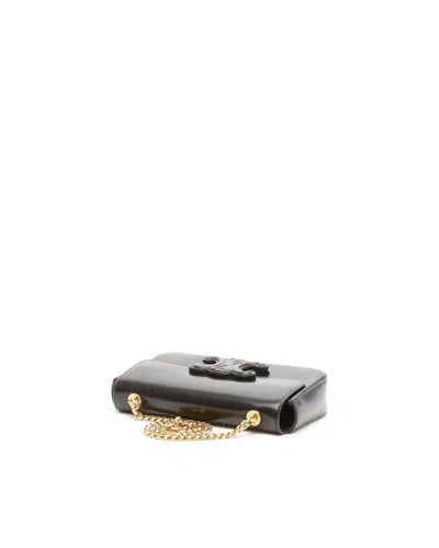 Celine Céline Triomphe Chain Bag In Black