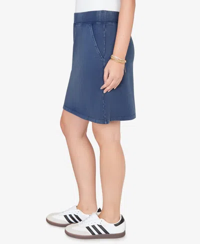 Ruby Rd. Petite French Terry Pull-on Skort In Blue