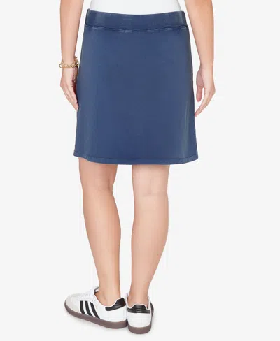 Ruby Rd. Petite French Terry Pull-on Skort In Blue