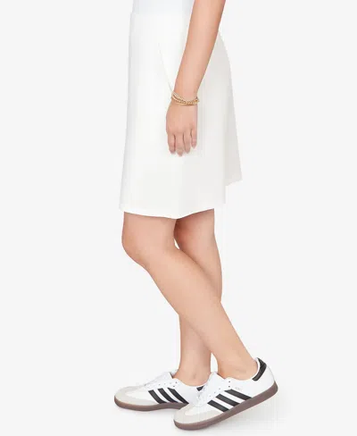 Ruby Rd. Petite French Terry Pull-on Skort In White