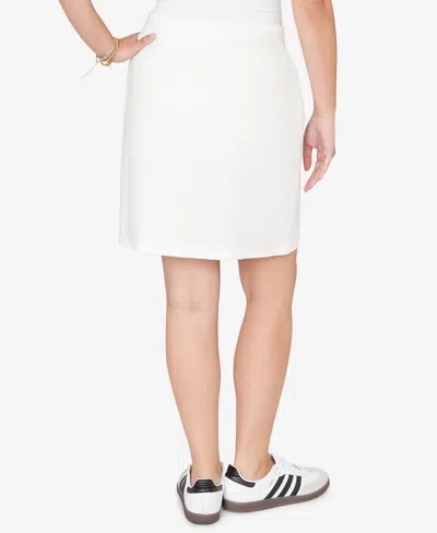 Ruby Rd. Petite French Terry Pull-on Skort In White