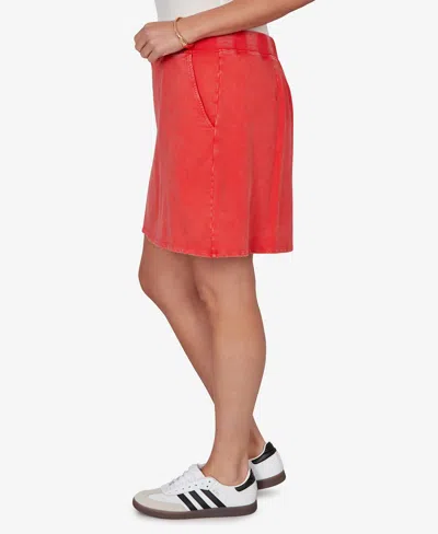 Ruby Rd. Plus Size French Terry Pull-on Skort In Red