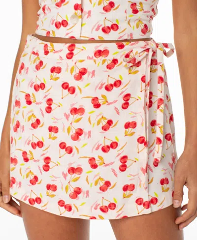 Roxy Zola Print Wrap Skort In White