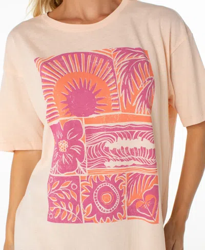 Roxy Beach Things Tee In Pink